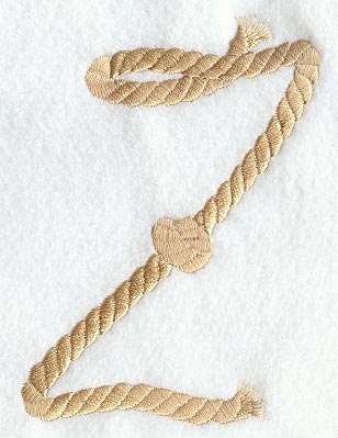 Rope Letter Z - 5 inch
