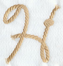 Rope Letter H - 5 inch
