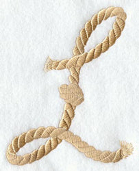 Rope Letter L - 5 inch