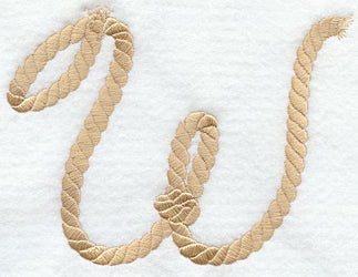Rope Letter W - 5 inch