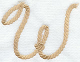 Rope Letter W - 5 inch