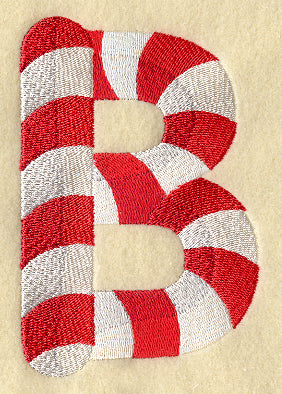 Candy Cane Letter B - 5 inch