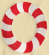 Candy Cane Letter O - 5 inch