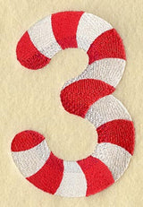 Candy Cane Number 3 - 5 inch