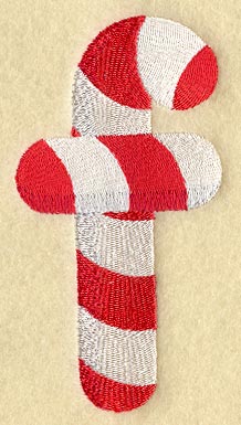 Candy Cane Lower Case Letter f - 5 inch