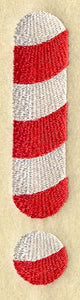 Candy Cane Symbol Exclamation Mark - 5 inch