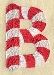 Candy Cane Letter B - 5 inch