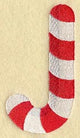 Candy Cane Letter J - 5 inch