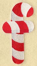 Candy Cane Lower Case Letter f - 5 inch