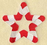 Candy Cane Symbol Star- 5 inch