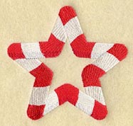 Candy Cane Symbol Star- 5 inch