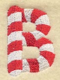 Candy Cane Letter B - 5 inch