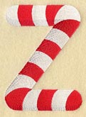 Candy Cane Letter Z - 5 inch
