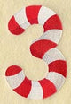 Candy Cane Number 3 - 5 inch