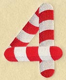 Candy Cane Number 4 - 5 inch