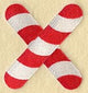 Candy Cane Lower Case Letter x - 5 inch