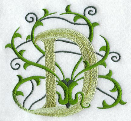 Vines Letter D - 5 inch