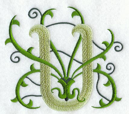 Vines Letter U - 5 inch