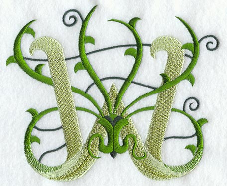 Vines Letter W - 5 inch