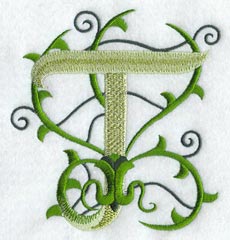 Vines Letter T - 5 inch