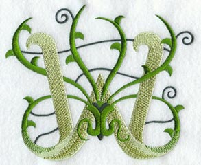 Vines Letter W - 5 inch