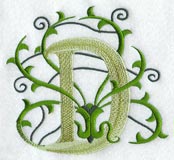 Vines Letter D - 5 inch