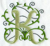 Vines Letter K - 5 inch