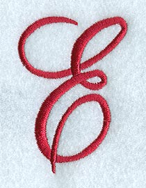 Monogram Script Letter E - 4 Inch