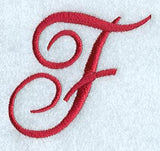 Monogram Script Letter F - 4 Inch