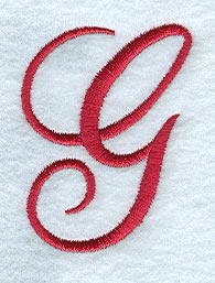 Monogram Script Letter G - 4 Inch