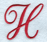 Monogram Script Letter H - 4 Inch