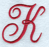 Monogram Script Letter K - 4 Inch