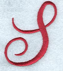 Monogram Script Letter S - 4 Inch