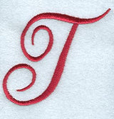 Monogram Script Letter T - 4 Inch