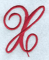 Monogram Script Letter X - 4 Inch