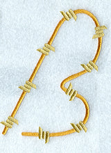 Barbed Wire Letter B - 5 inch
