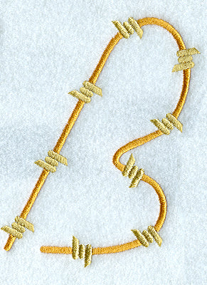 Barbed Wire Letter B - 5 inch