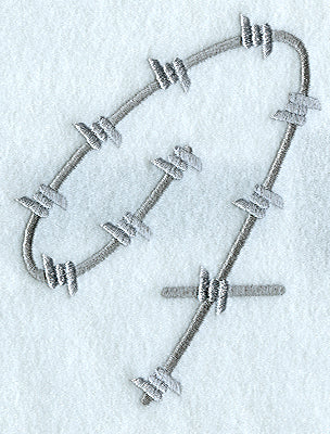 Barbed Wire Letter F - 5 inch