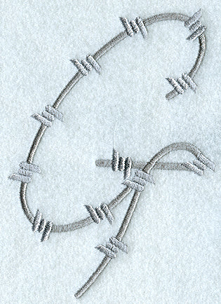 Barbed Wire Letter G - 5 inch