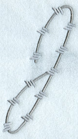 Barbed Wire Letter J - 5 inch