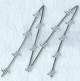 Barbed Wire Letter M - 5 inch