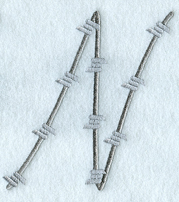 Barbed Wire Letter N - 5 inch