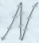 Barbed Wire Letter N - 5 inch