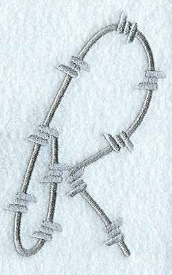 Barbed Wire Letter R - 5 inch