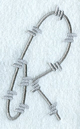 Barbed Wire Letter R - 5 inch