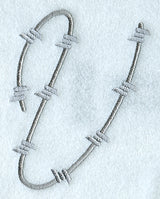 Barbed Wire Letter V - 5 inch