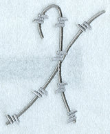 Barbed Wire Letter X - 5 inch