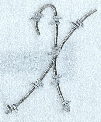 Barbed Wire Letter X - 5 inch