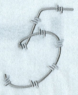 Barbed Wire Number 5 - 5 inch – Embroidery Library