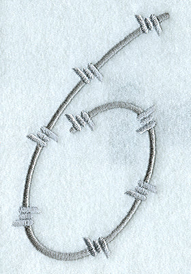 Barbed Wire Number 6 - 5 inch – Embroidery Library